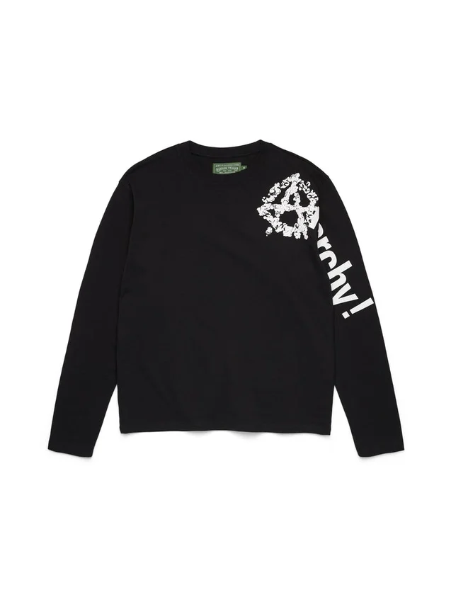 Anarchy Wreath Long Sleeve Tee Black