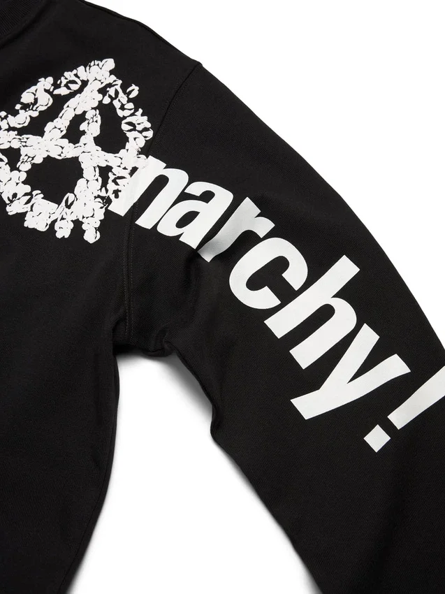 Anarchy Wreath Long Sleeve Tee Black