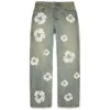 Baggy Cotton Wreath Denim Pant Dirty Wash