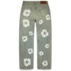 Baggy Cotton Wreath Denim Pant Dirty Wash