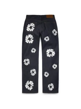Baggy Cotton Wreath Denim Pant Selvedge