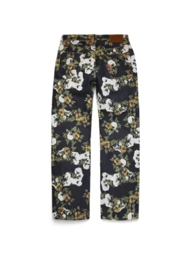 Baggy Floral Denim Pant Selvedge