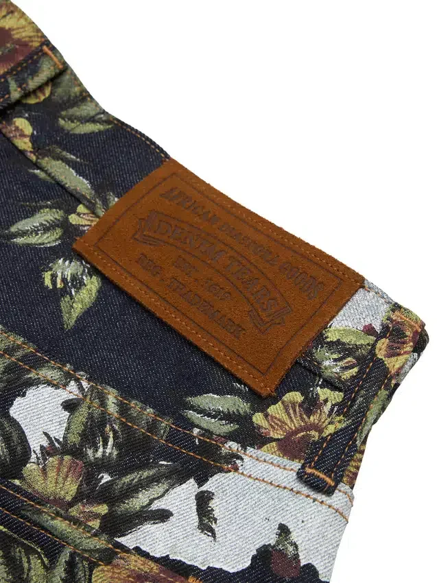 Baggy Floral Denim Pant Selvedge