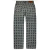 Baggy Jacquard Wreath Denim Pant