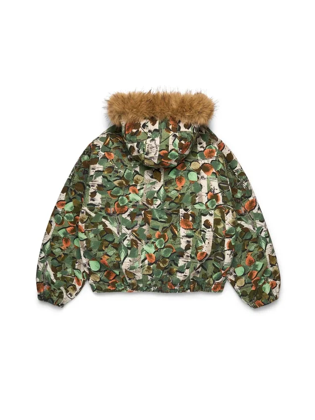 Birch Camo Hooded Work Jacket Green Camo