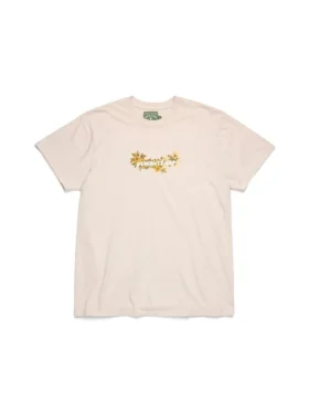 Cotton Floral Logo Tan