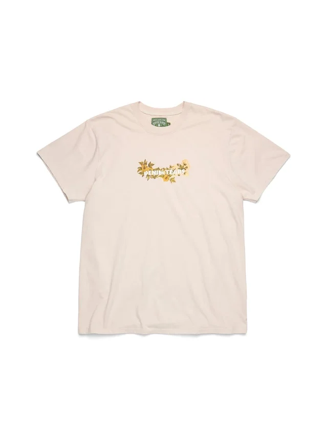Cotton Floral Logo Tan
