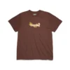 Cotton Floral Logo Tee Brown