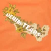 Cotton Floral Logo Tee Orange