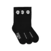 Cotton Peace Wreath 3-Pack Socks Black
