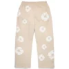 Cotton Wreath Baggy Sweatpants Cream