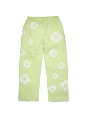 Cotton Wreath Baggy Sweatpants Mint