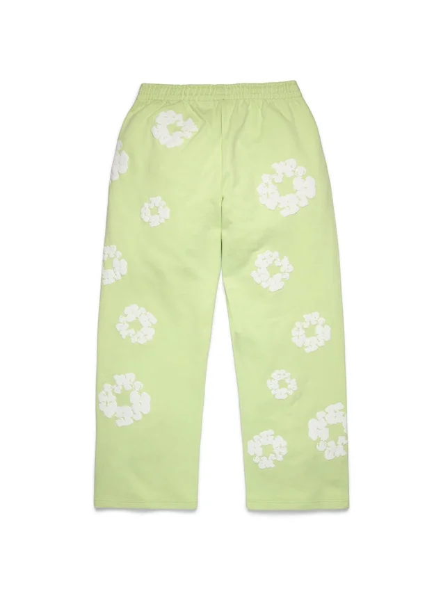 Cotton Wreath Baggy Sweatpants Mint