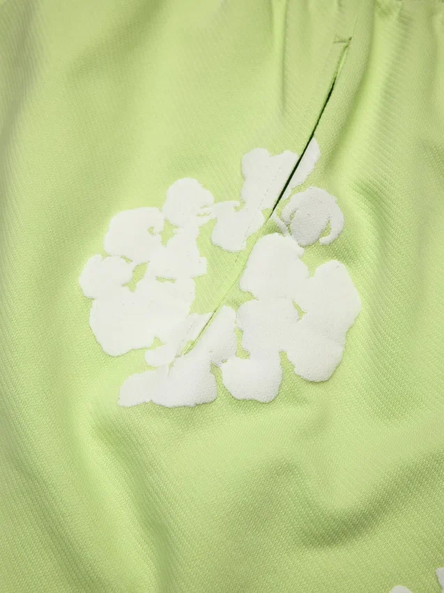 Cotton Wreath Baggy Sweatpants Mint