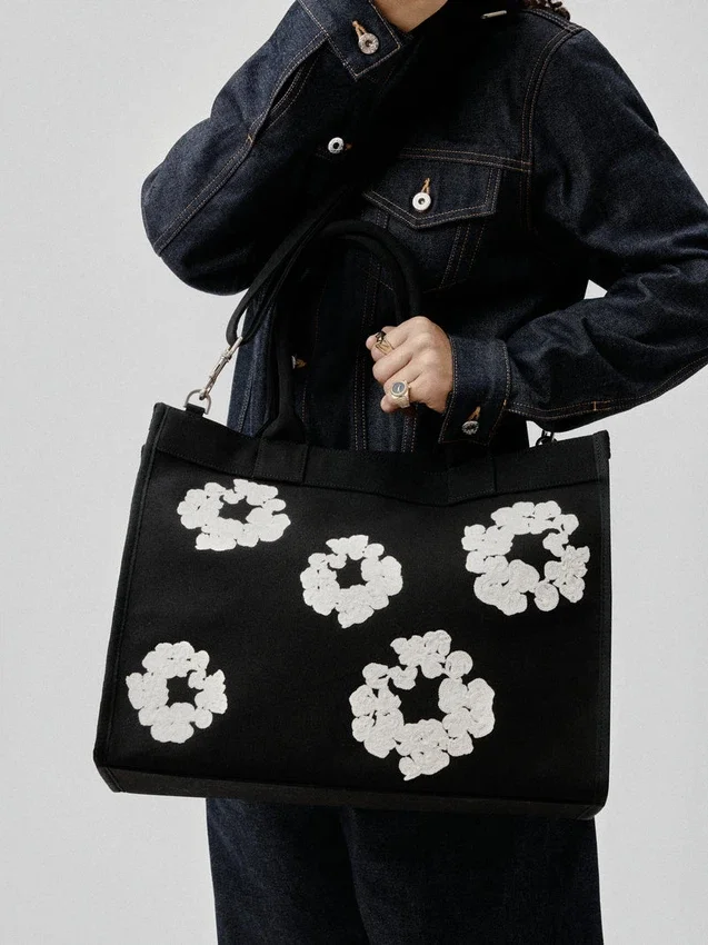 Cotton Wreath Canvas Bag Large