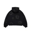 Cotton Wreath Cardigan Hoodie Black
