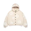 Cotton Wreath Cardigan Hoodie Oatmeal