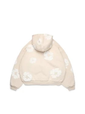 Cotton Wreath Cardigan Hoodie Oatmeal