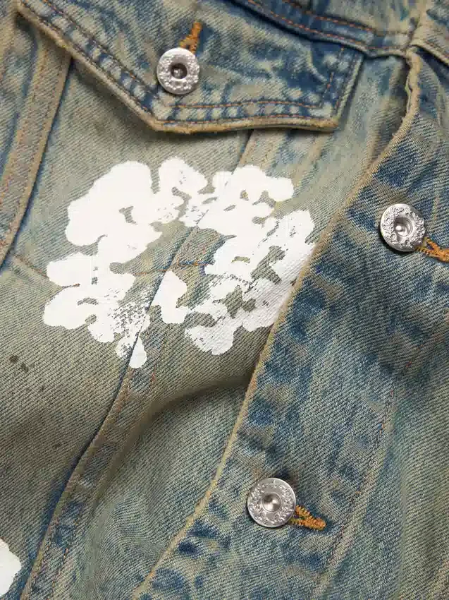 Cotton Wreath Denim Jacket Dirty Wash