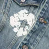 Cotton Wreath Denim Jacket Light Wash
