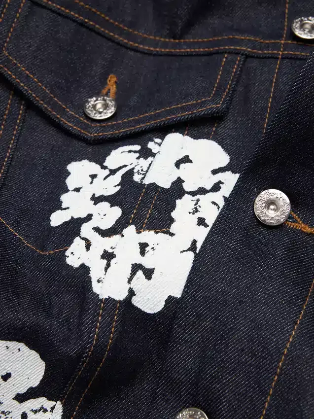 Cotton Wreath Denim Jacket Selvedge