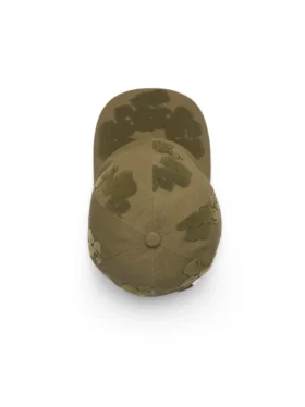 Cotton Wreath Flocked Cap Tan