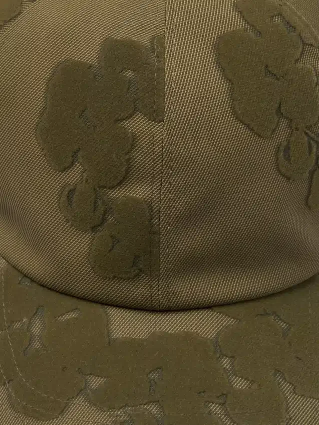 Cotton Wreath Flocked Cap Tan