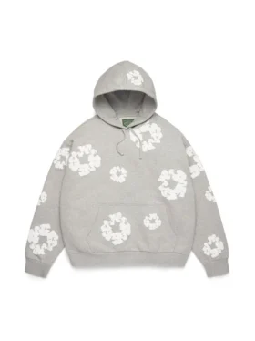 Cotton Wreath Hoodie Grey