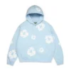 Cotton Wreath Hoodie Powder Blue