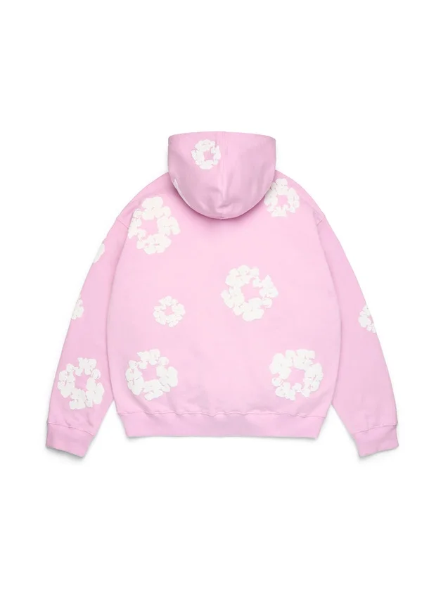 Cotton Wreath Hoodie Powder Pink