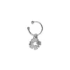 Cotton Wreath Keychain Silver