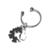 Cotton Wreath Keychain Silver