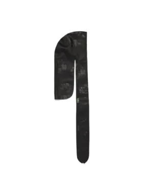Cotton Wreath Leather Durag Black