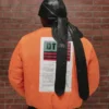 Cotton Wreath Leather Durag Black