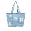 Cotton Wreath Light Wash Denim Tote Bag