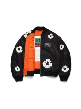 Cotton Wreath MA-1 Bomber Jacket Black
