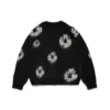 Cotton Wreath Mohair Cardigan Black