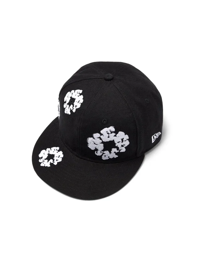 Cotton Wreath New Era 59FIFTY Canvas Fitted Cap Black
