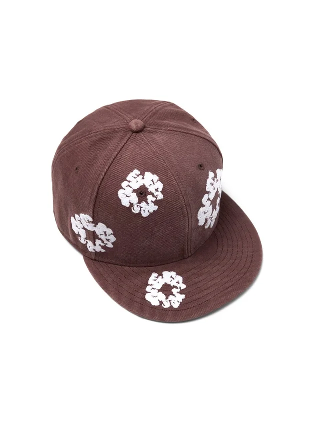 Cotton Wreath New Era 59FIFTY Canvas Fitted Cap Brown