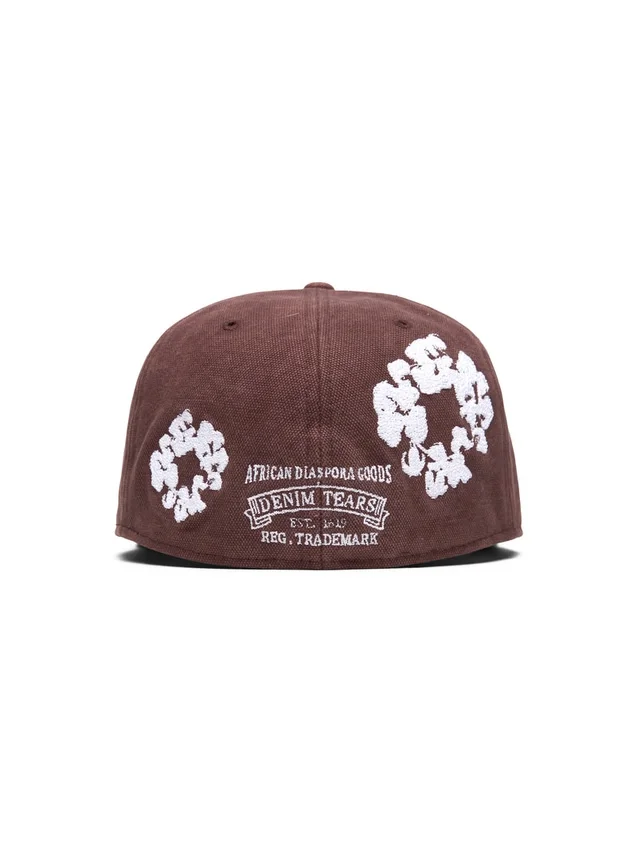 Cotton Wreath New Era 59FIFTY Canvas Fitted Cap Brown