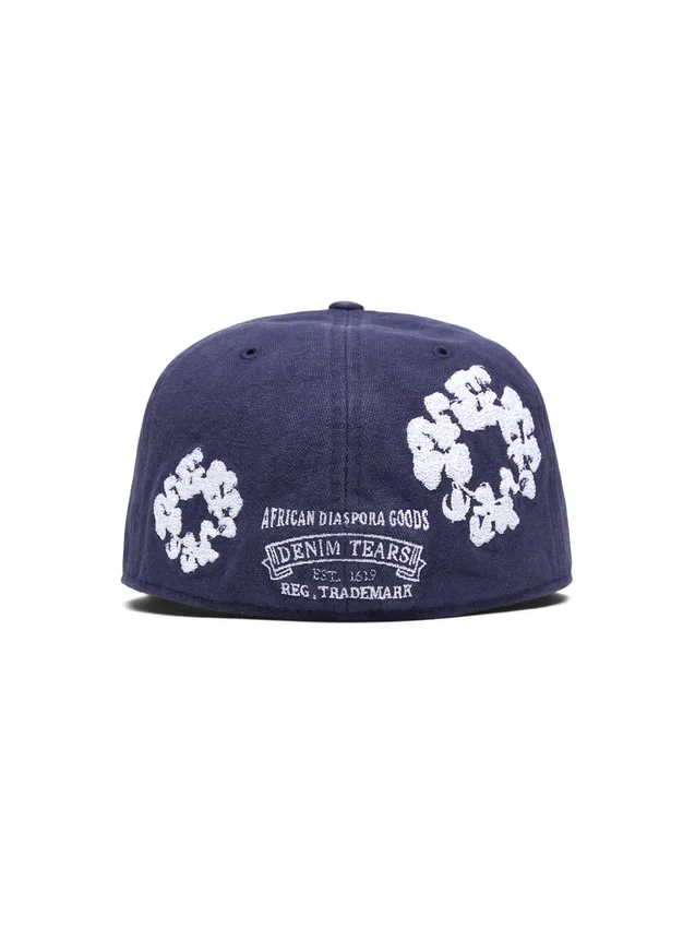 Cotton Wreath New Era 59FIFTY Canvas Fitted Cap Indigo