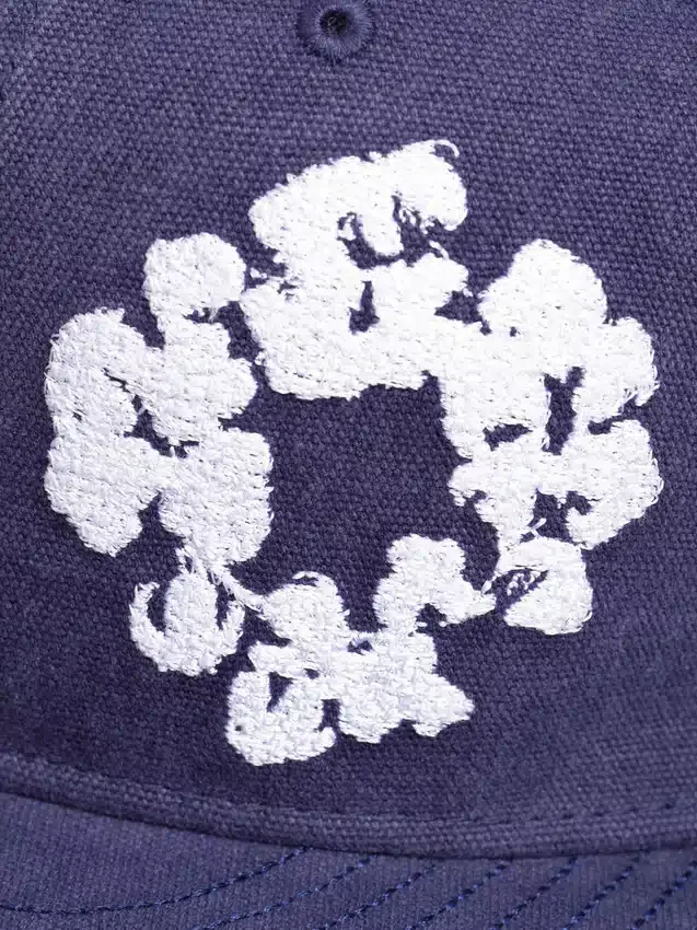 Cotton Wreath New Era 59FIFTY Canvas Fitted Cap Indigo