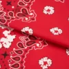 Cotton Wreath Paisley Bandana Red