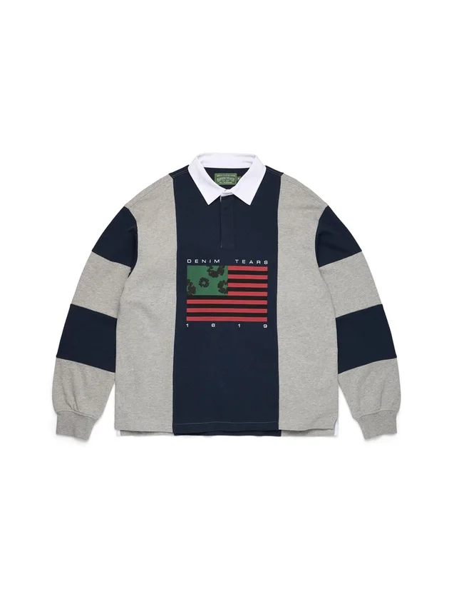 Cotton Wreath Pan-African Flag Rugby Grey/Navy