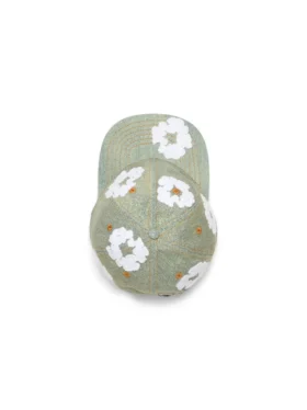 Cotton Wreath Raw Denim Cap Dirty Wash