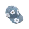 Cotton Wreath Raw Denim Cap Light Wash