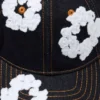 Cotton Wreath Raw Denim Cap Washed Indigo