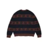Cotton Wreath Striped Sweater Navy/Brown