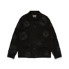Cotton Wreath Suede Welding Jacket Black