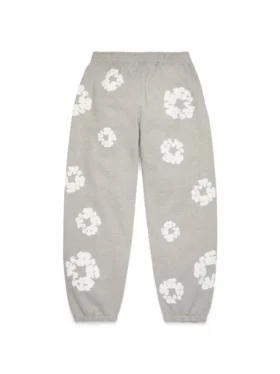 Cotton Wreath Sweatpants Grey